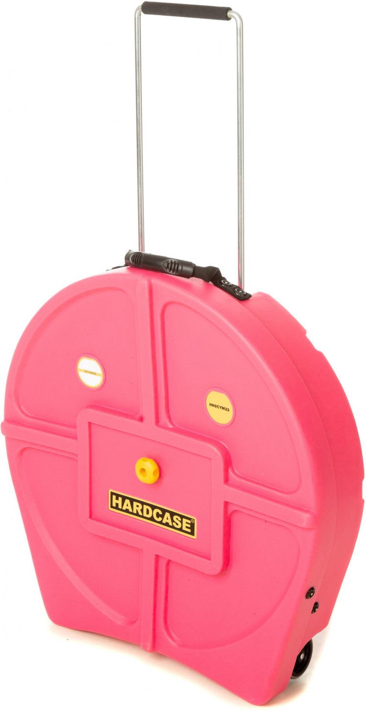 Hardcase HNP9CYM22-P Cymbal Case Trolley for 9 cymbals up to 22" - Pink