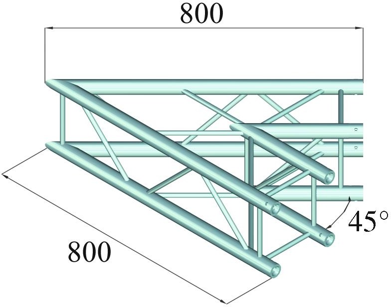 Alutruss DECOLOCK DQ4-PAC19 2-Weg Ecke 45° – Bild 2