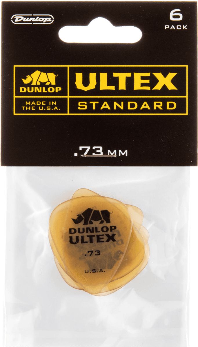 Dunlop Ultex Standard Plektren 0,73mm gelb 421P73 6er Pack
