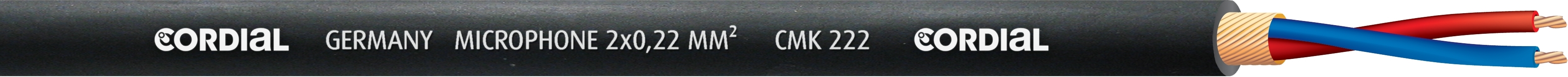 Cordial CMK 222 Microphone Cable, Black -m-