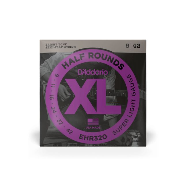 D Addario EHR 320 009-042 Half Rounds Super Lights
