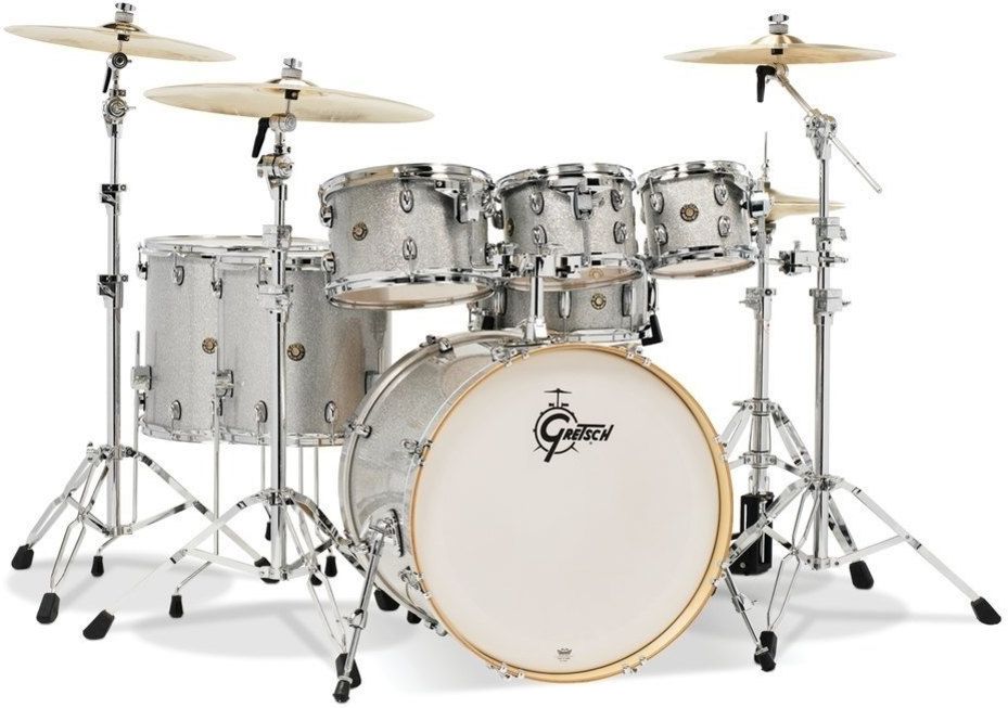 Gretsch GR804.118 Catalina Maple Shell Pack - Silver Sparkle (8"/10"/12"/14"/16"/22"/14"x6")