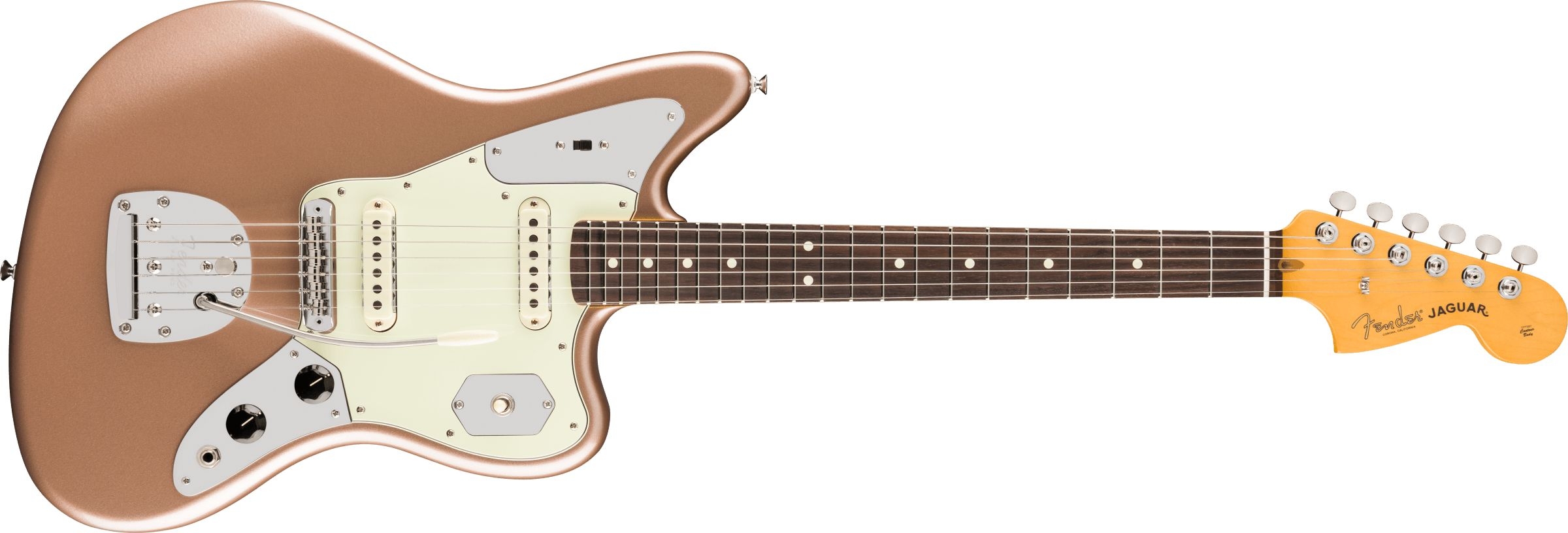 Fender American Professional Classic Jaguar Faded Firemist Gold – Bild 1