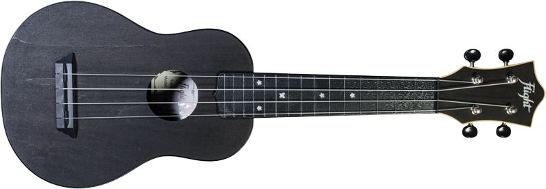 Flight TUS 35 BK Sopran Ukulele schwarz inkl. Bag