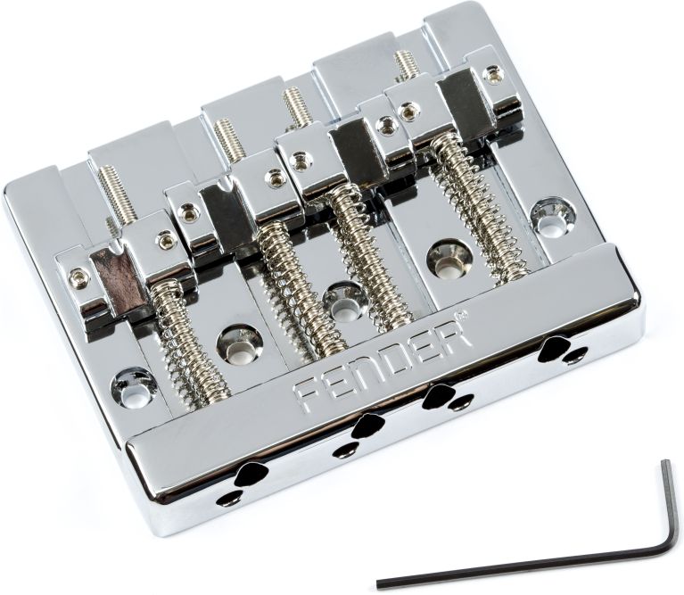Fender Parts HiMass 4-String Bass Bridge Assembly With Brass Saddles Fender Parts HiMass 4-String Bass Bridge Assembly With Brass Saddles