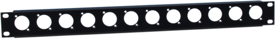 Adam Hall 872215 U-rack panel 1 U for 12 sockets with strain relief Adam Hall 872215 U-rack panel 1 U for 12 sockets with strain relief