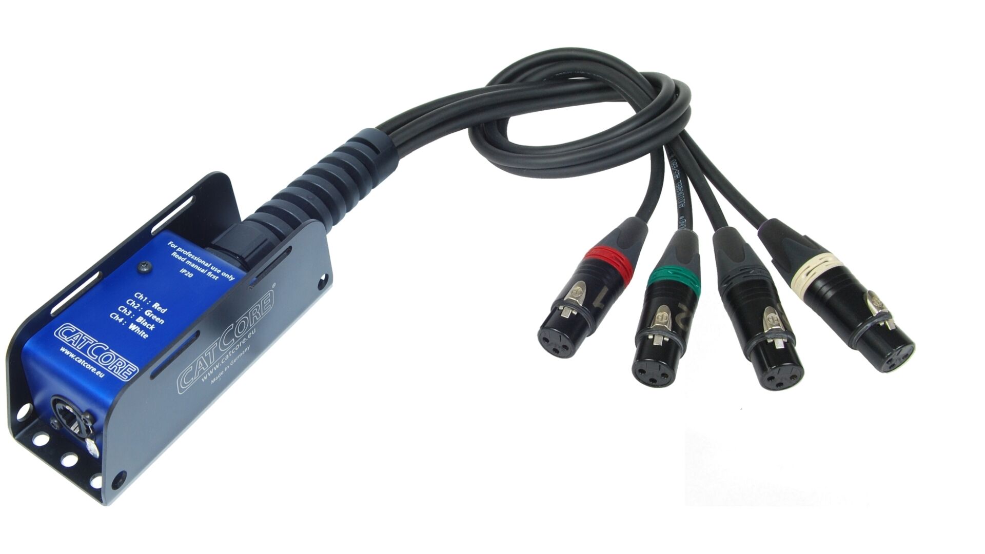 CatCore SP-3F Kabelauflösung, 1x Ethercon auf 4x XLR 3 Pol. female, ca. 0,75m Kabel
