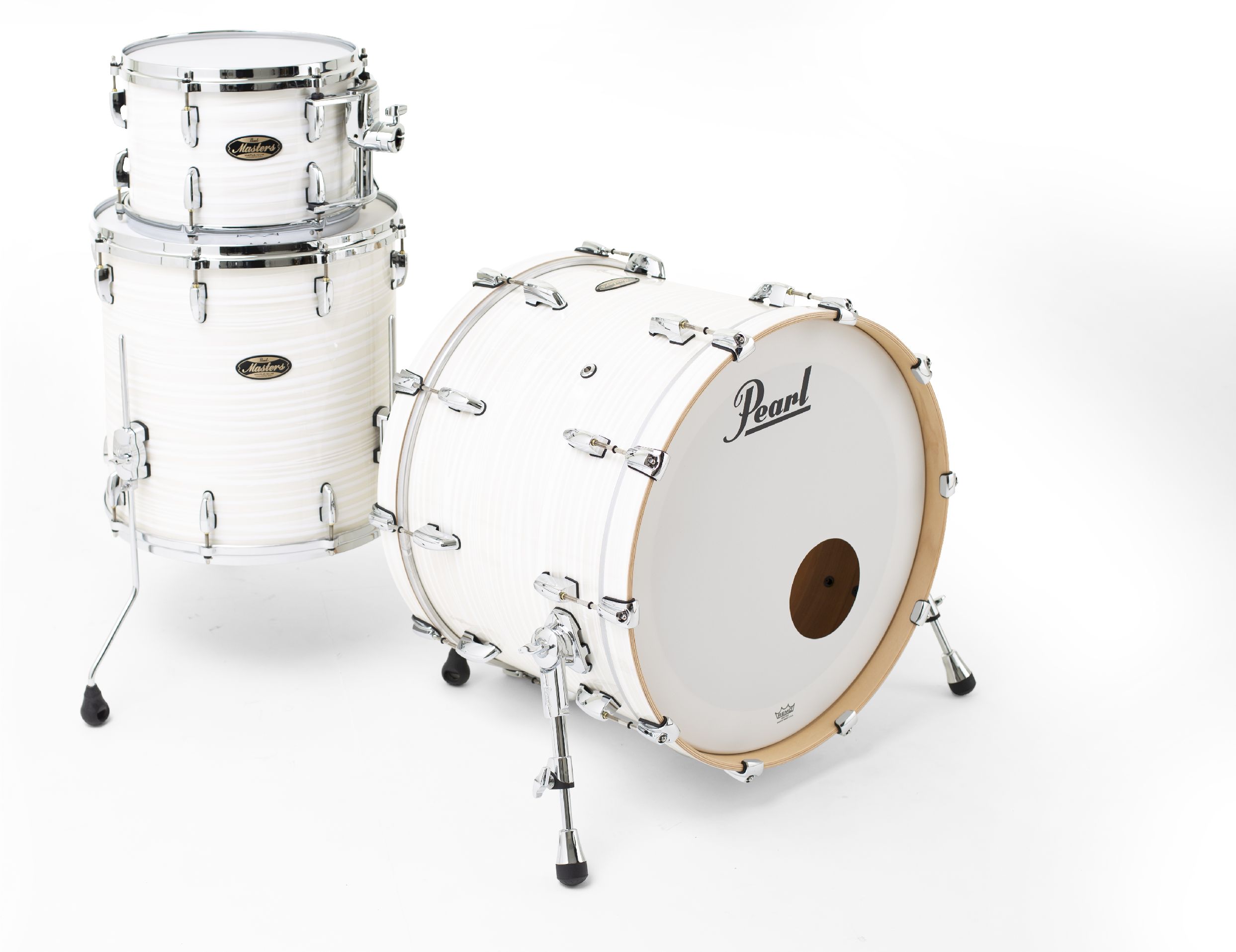 Pearl Masters Maple/Gum 3-pc. Set #187 Silver White Swirl – Bild 2
