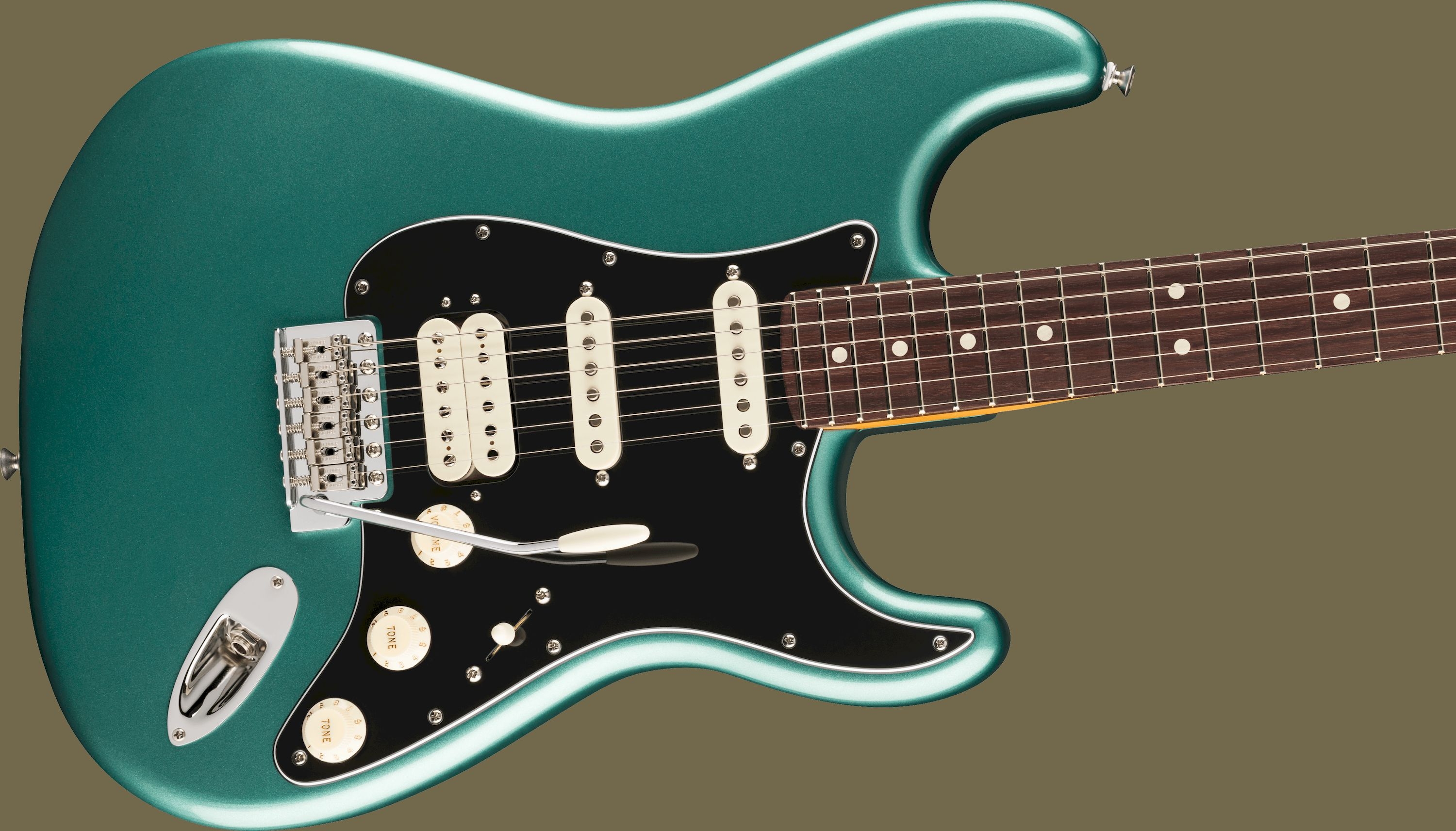 Fender American Professional Classic Stratocaster HSS Faded Sherwood Green Metallic – Bild 3