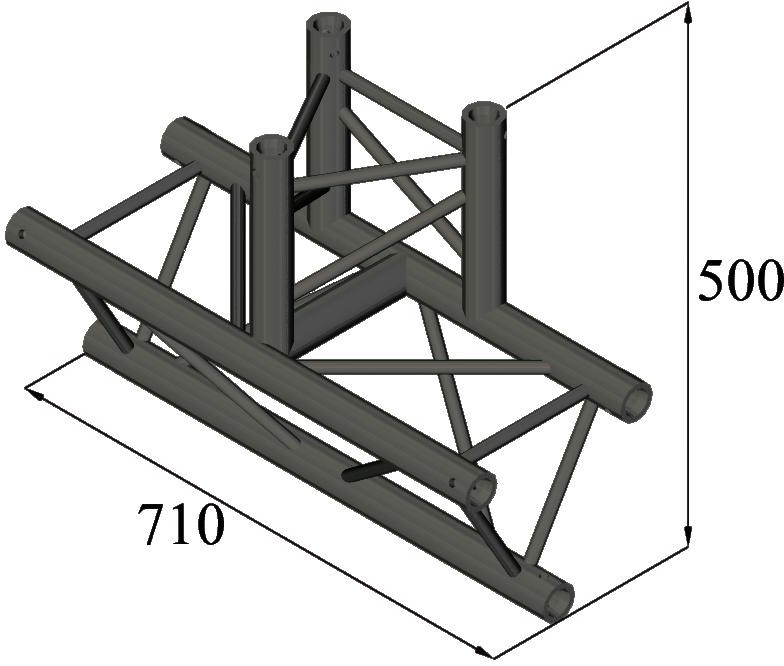 Alutruss TRILOCK S-PAT-38 3-Weg-T-Stück Alutruss TRILOCK S-PAT-38 3-Weg-T-Stück
