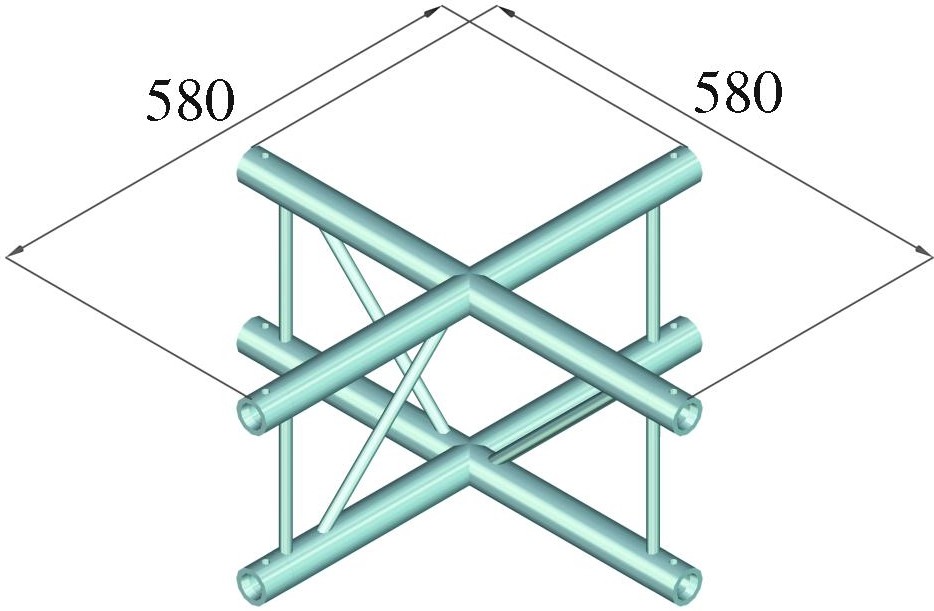 Alutruss DECOLOCK DQ2-PAC41V 4-Weg Kreuz – Bild 2