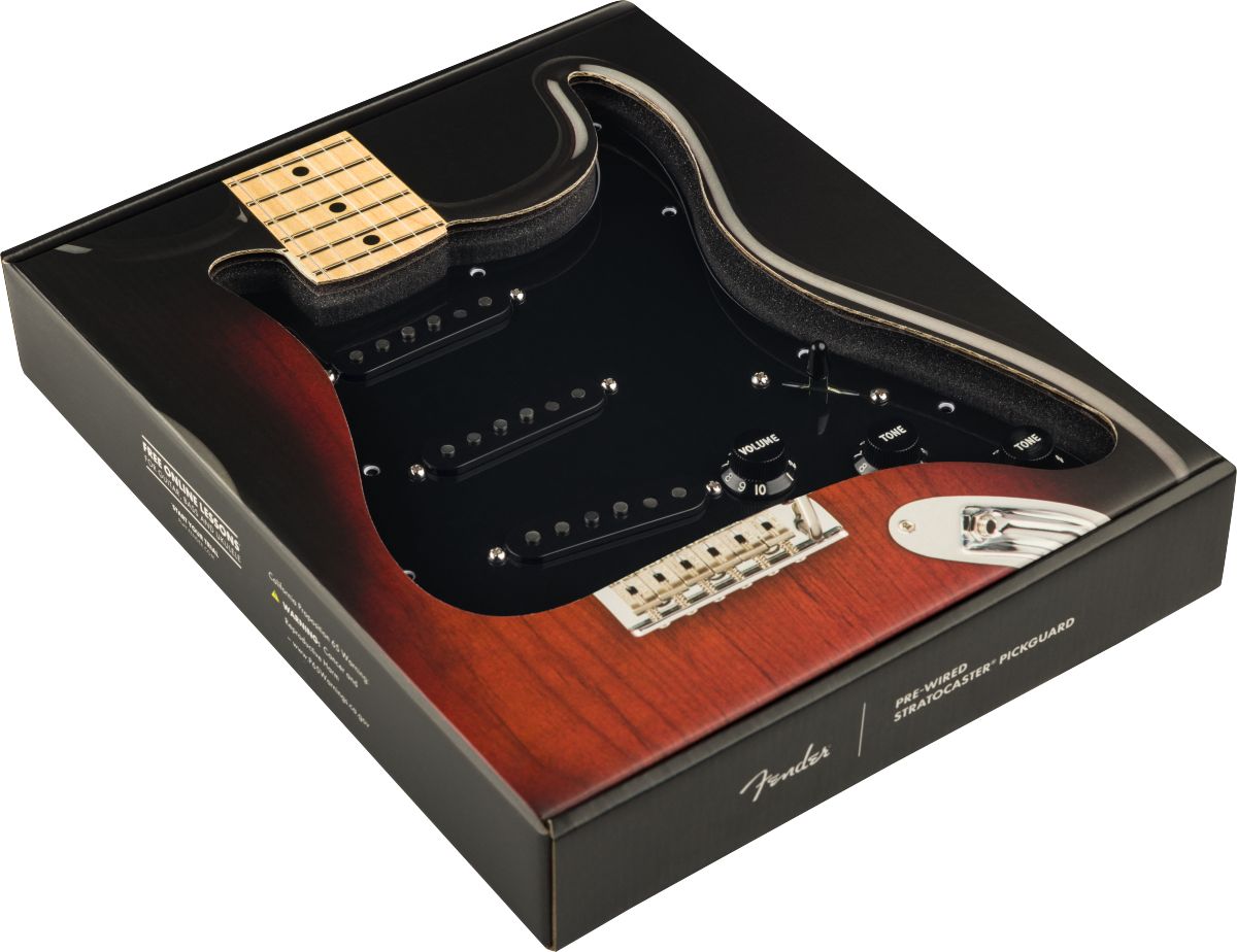 Fender Pre-Wired Strat Pickguard Pure Vintage 59 Pickups Black PG 11-Hole – Bild 3