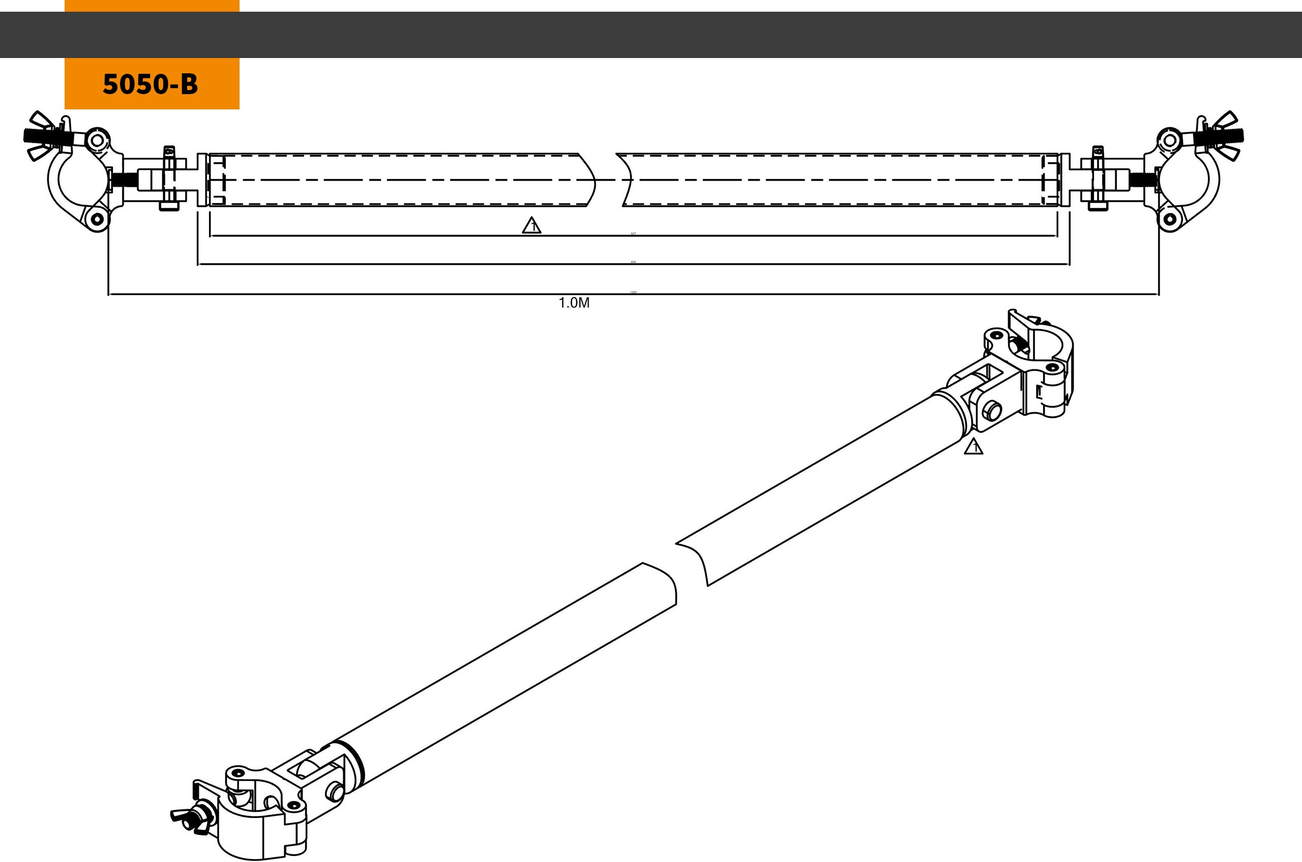 Global Truss Cornerbrake mit Trussaufnehmer 1m stage black – Bild 2