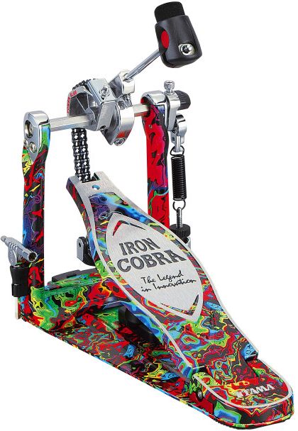 Tama HP900PMPR Iron Cobra Power Glide Single Pedal - Marble Psychedelic Rainbow Finish Tama HP900PMPR Iron Cobra Power Glide Single Pedal - Marble Psychedelic Rainbow Finish