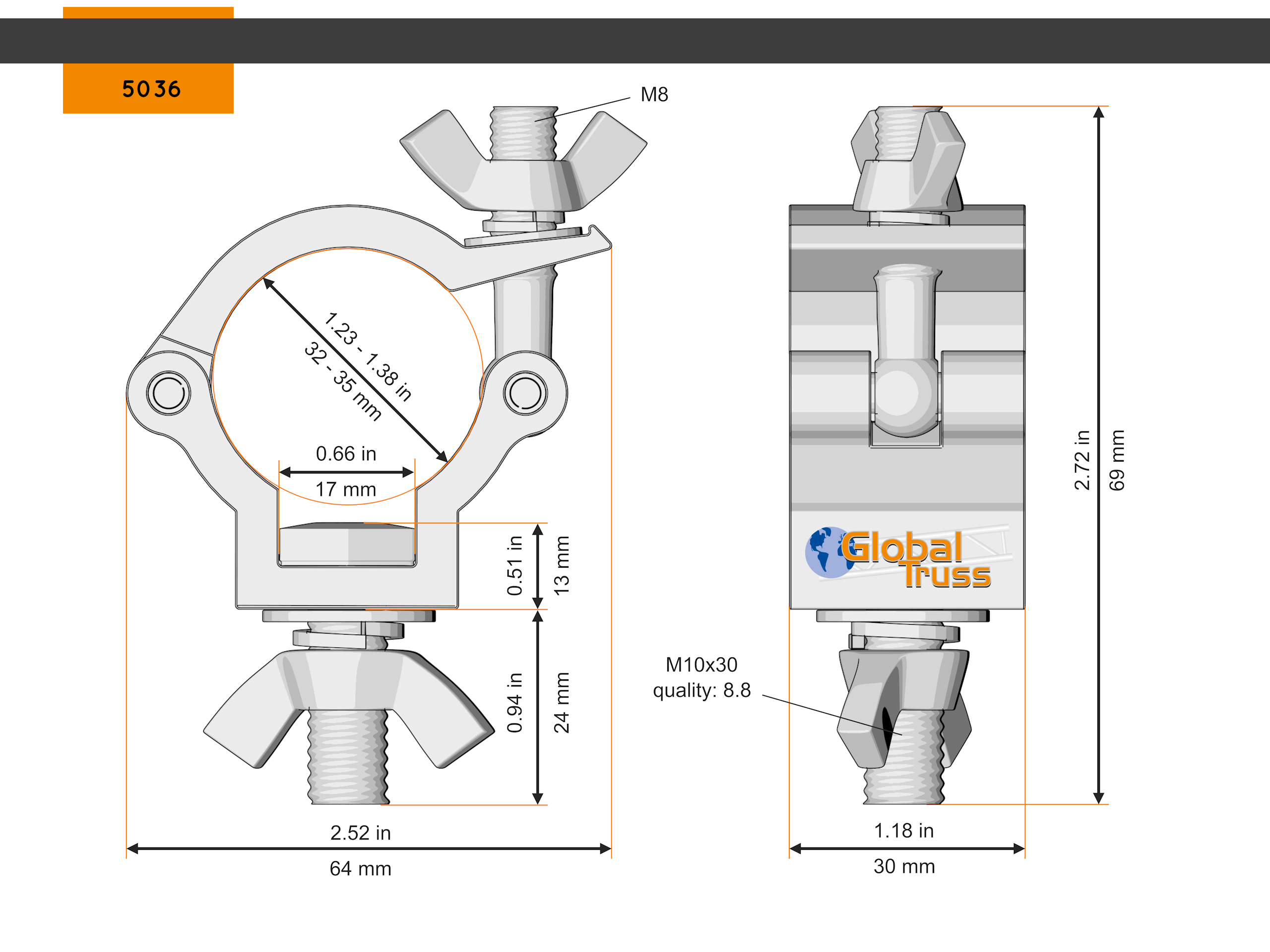 Global Truss Half Coupler (5036-B) – Bild 2