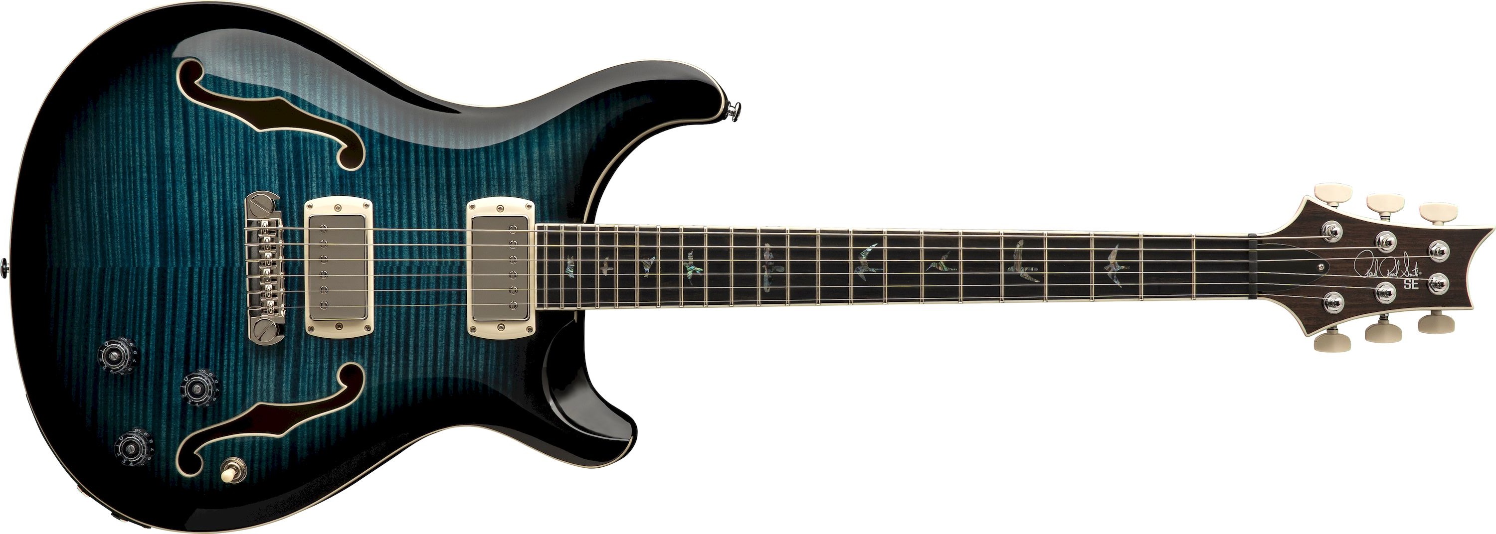 PRS SE Hollowbody II Piezo Peacock Blue Smokeburst  PRS SE Hollowbody II Piezo Peacock Blue Smokeburst