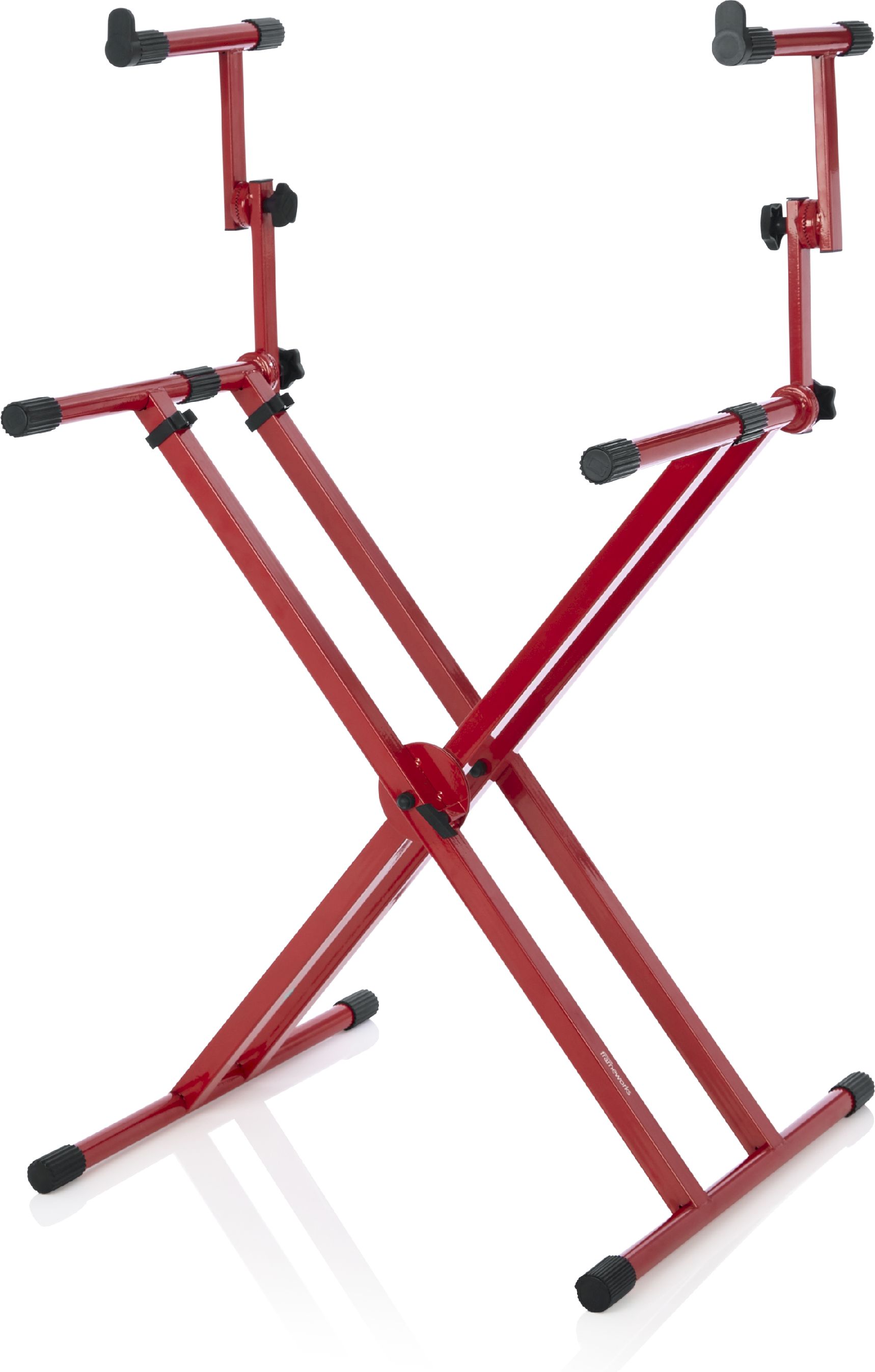Gator Frameworks 2 Tier X-Style Keyboard Stand Rot Gator Frameworks 2 Tier X-Style Keyboard Stand Rot