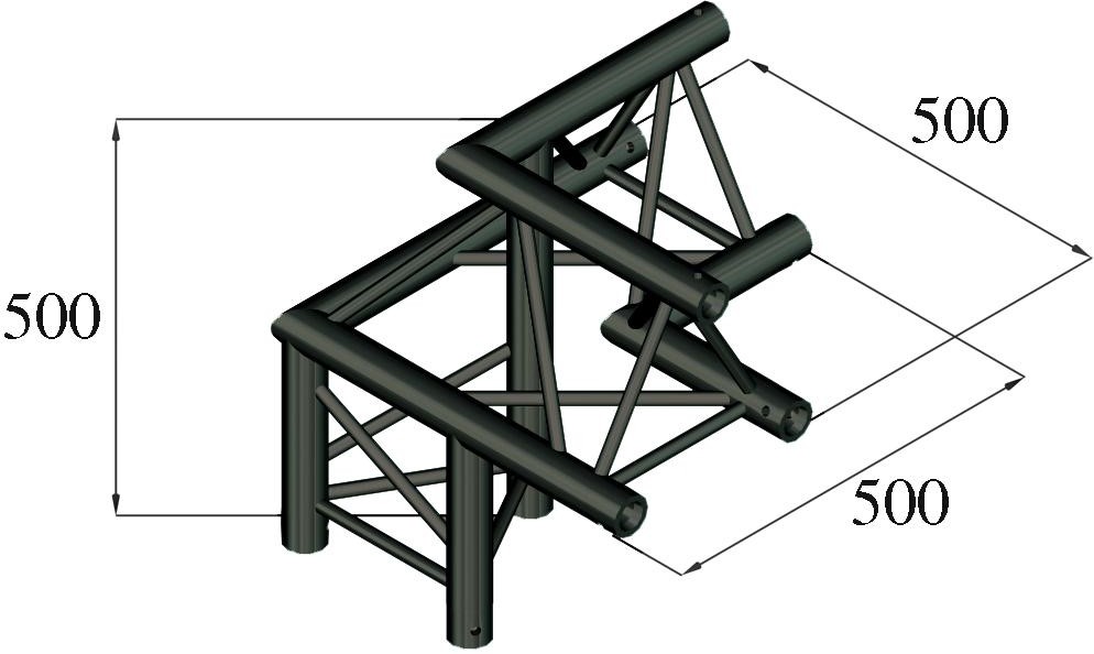 Alutruss TRILOCK S-PAL-32 3-Weg-Ecke /\ links