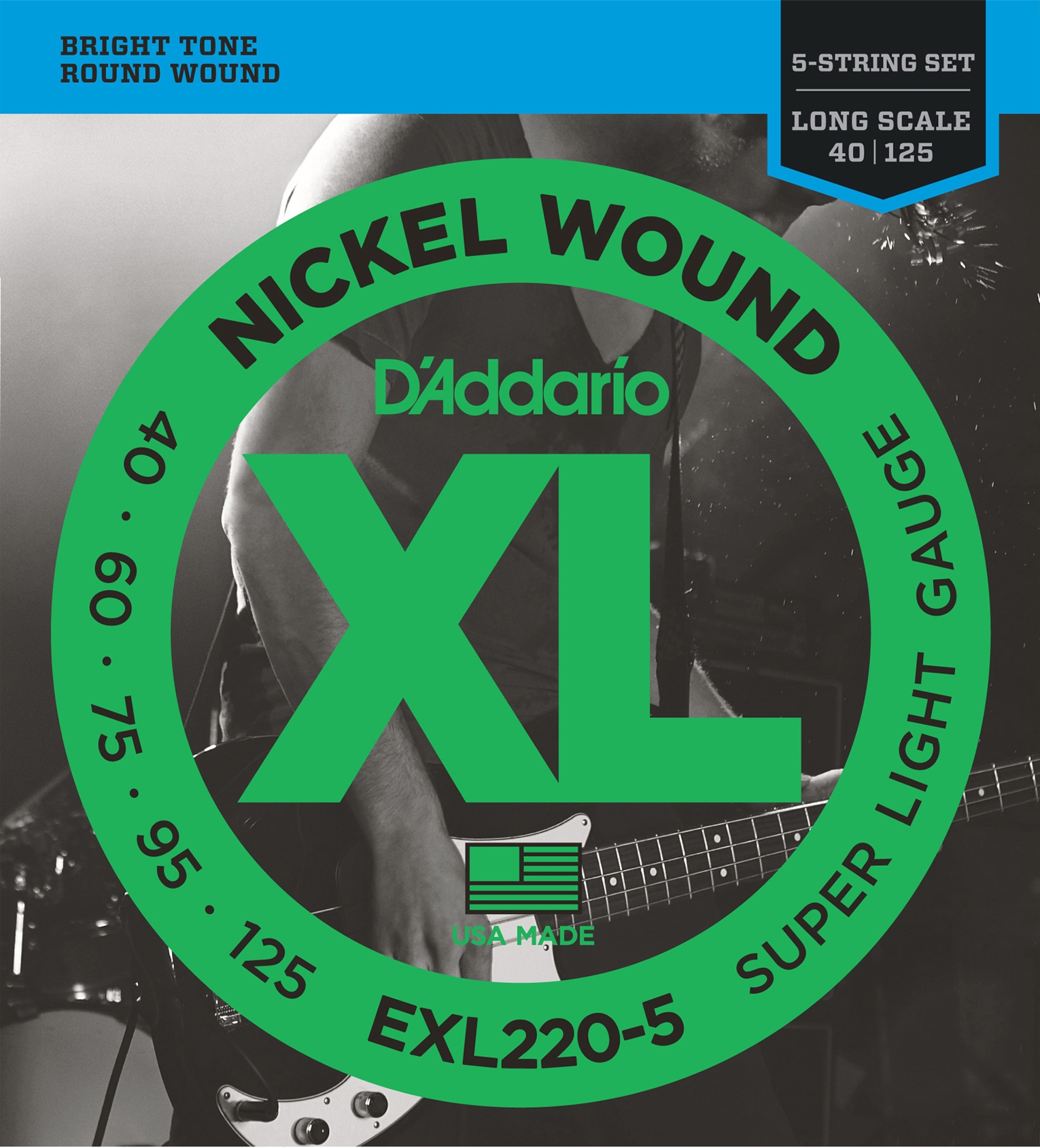 D Addario EXL 220-5 040-125 Super Light 5-String D Addario EXL 220-5 040-125 Super Light 5-String