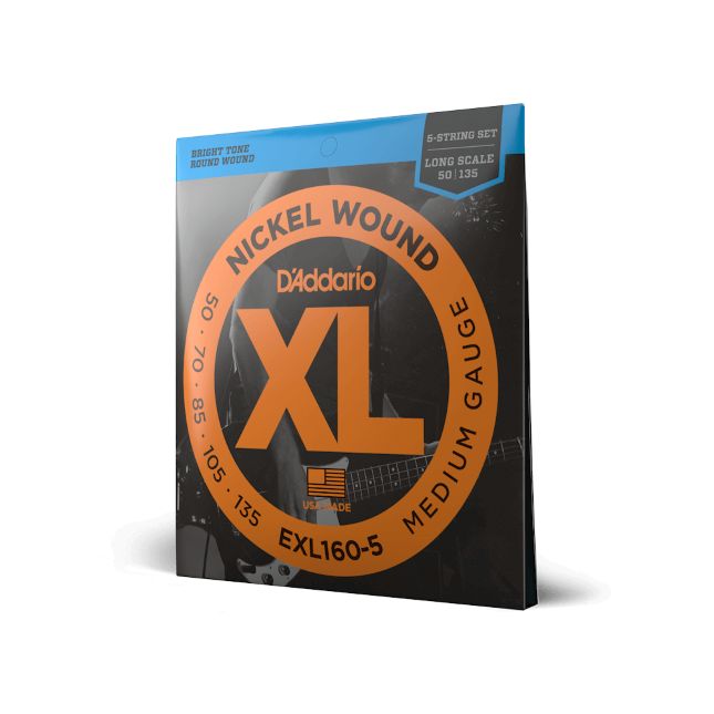 D Addario EXL 160-5 Nickel Wound 050-135 Satz 5-String – Bild 2
