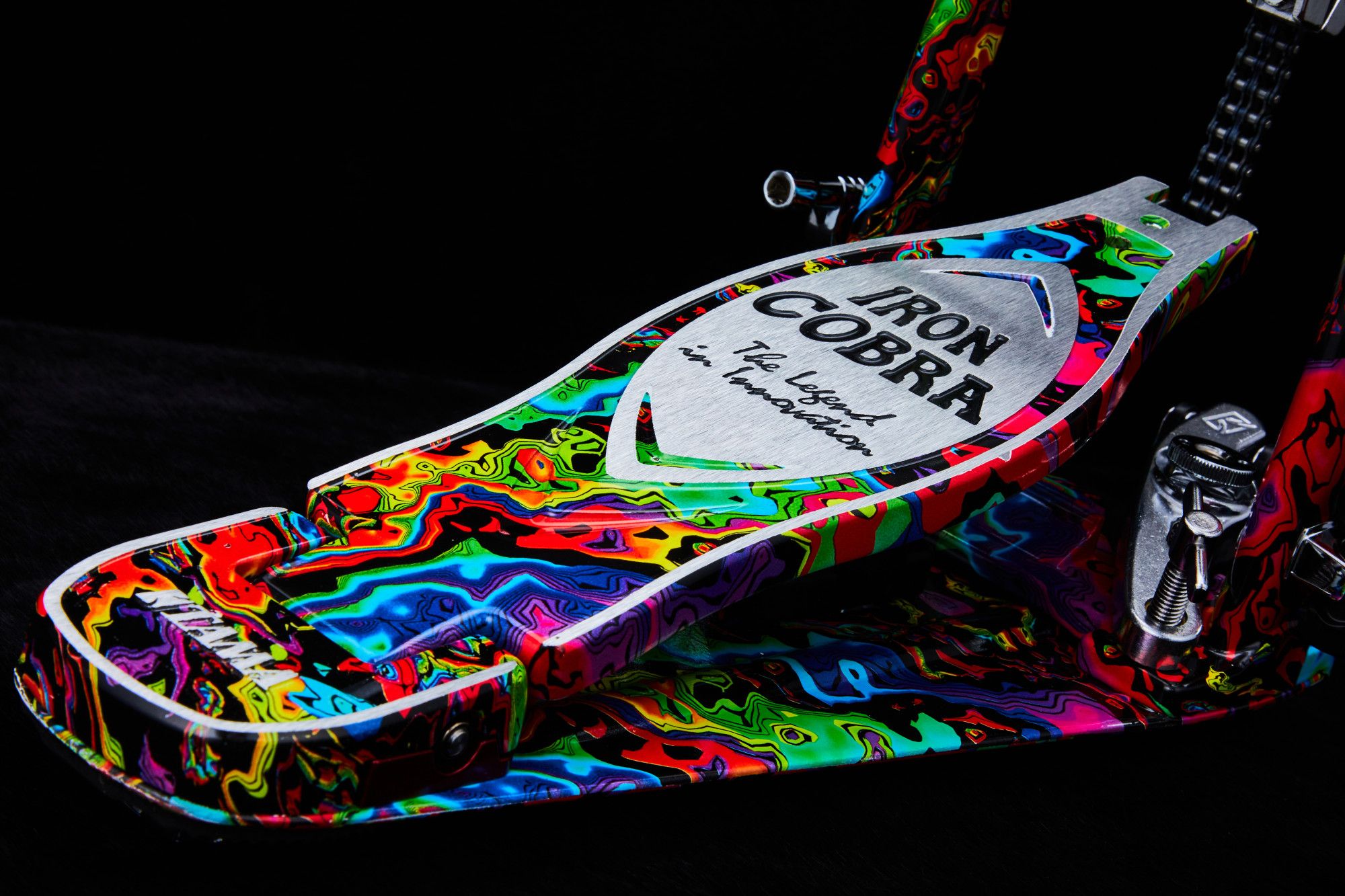 Tama HP900PMPR Iron Cobra Power Glide Single Pedal - Marble Psychedelic Rainbow Finish Tama HP900PMPR Iron Cobra Power Glide Single Pedal - Marble Psychedelic Rainbow Finish