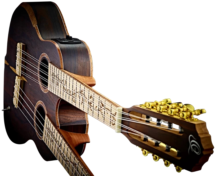 Ortega HYDRA Double Neck Tenor Ukulele Zirikote/Ahorn inkl. GigBag – Bild 6