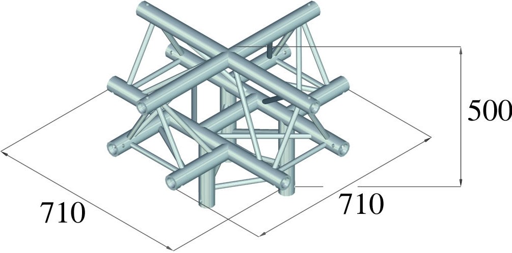 Alutruss TRILOCK 6082AC-52 5-Weg-Stück /\ – Bild 2