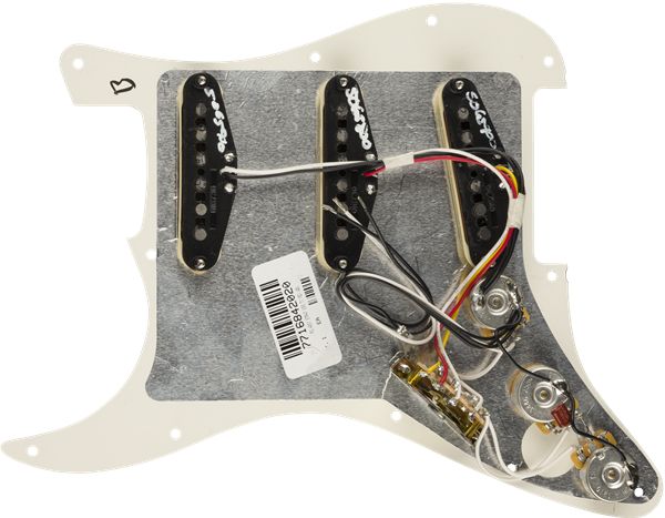 Fender Pre-Wired Strat Pickguard Tex-Mex Pickups Parchment PG 11-Hole – Bild 2