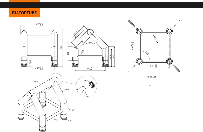 Global Truss F34 TOP TUBE