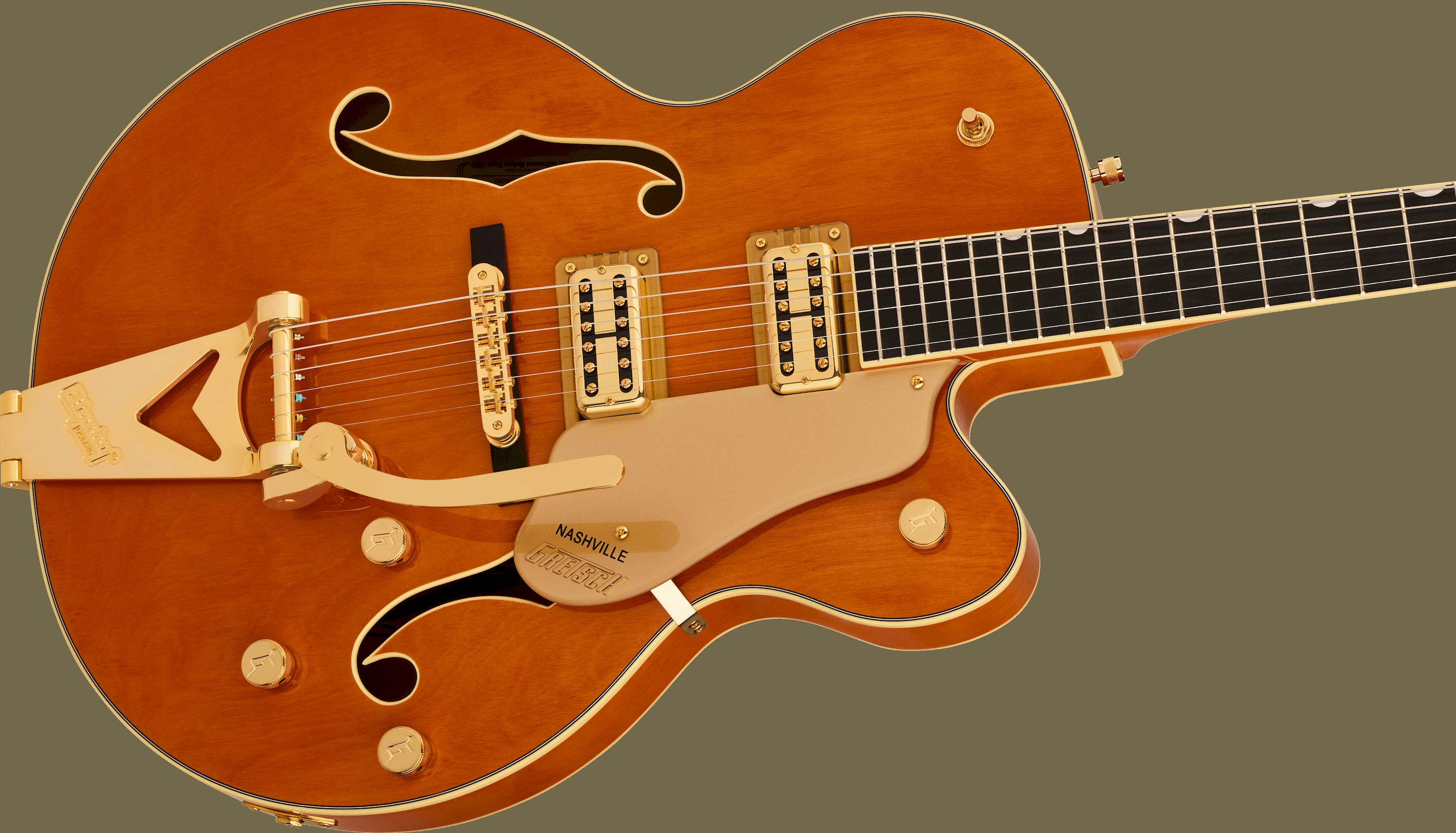 Gretsch Synchromatic Nashville Hollow Body Single-Cut Bigsby 50's Orange Stain – Bild 3