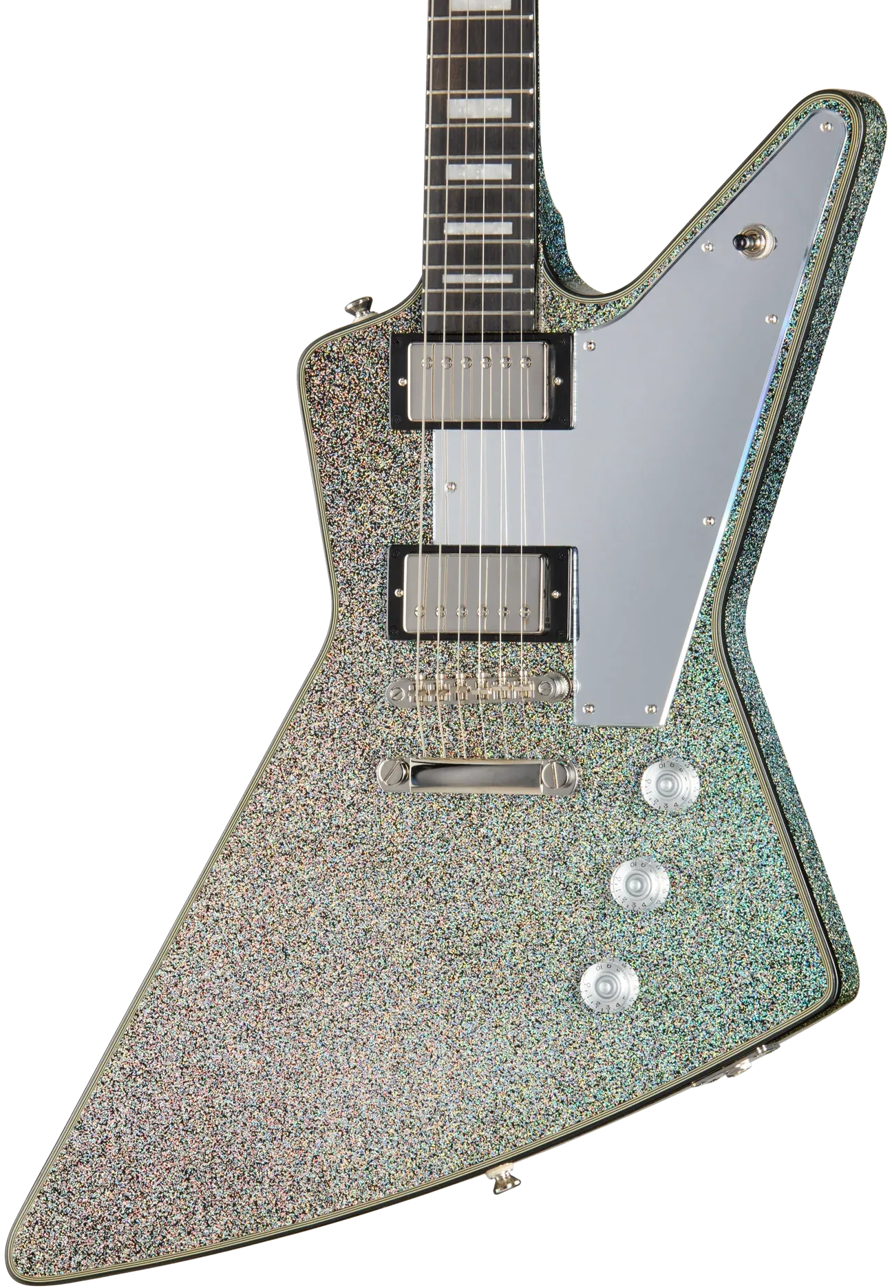 Epiphone Explorer Custom Lzzy Hale Black Diamond Holographic Sparkle – Bild 3