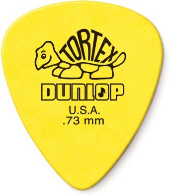 Dunlop Tortex pick 0,73mm yellow 418R73 Dunlop Tortex pick 0,73mm yellow 418R73