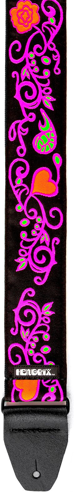 Dunlop Jimi Hendrix Blacklight Gurt Monterey Pink JH22 – Bild 3