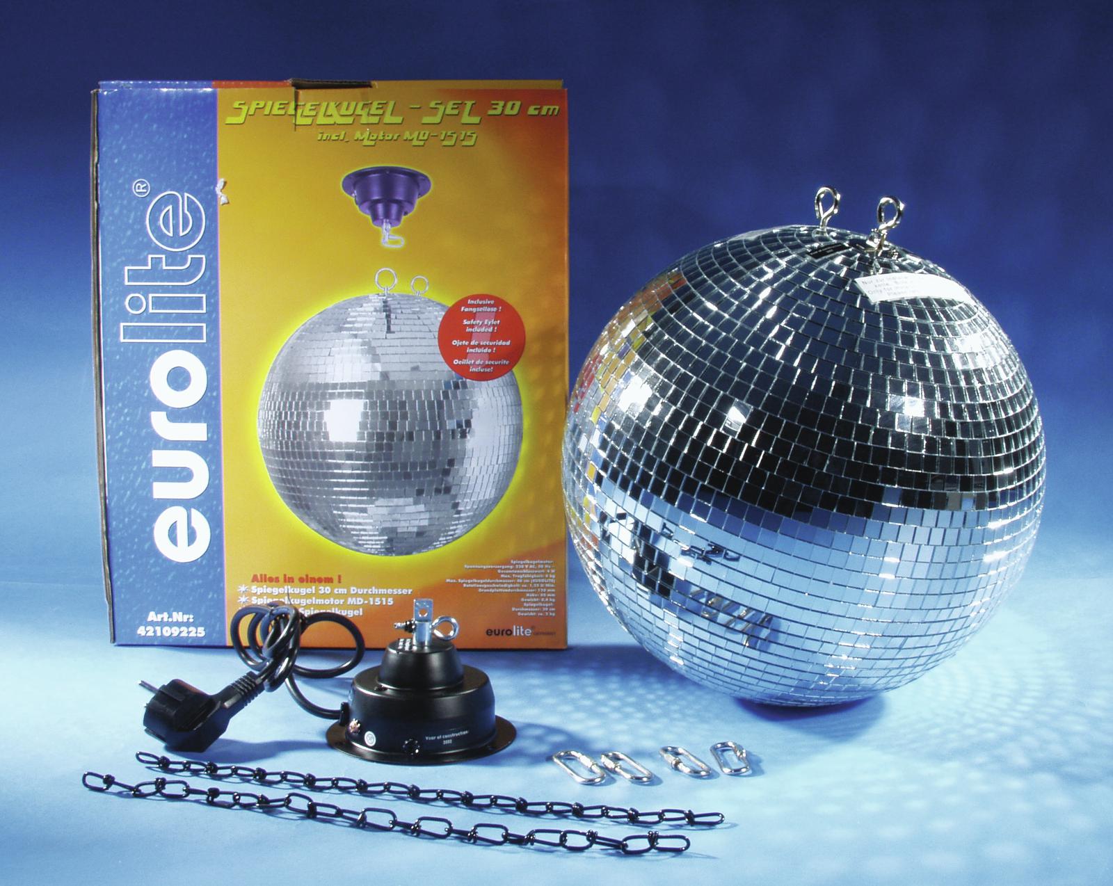 Eurolite Spiegelkugel 30cm mit MD-1515 Motor Eurolite Spiegelkugel 30cm mit MD-1515 Motor