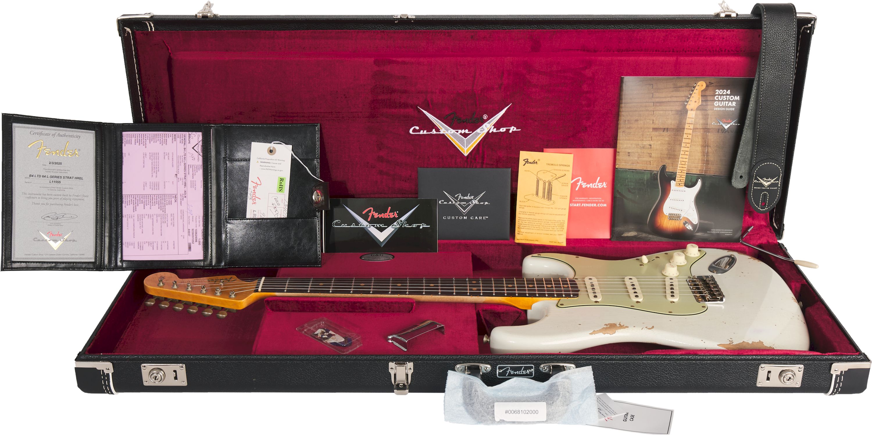 Fender Custom Shop 1964 L-Series Stratocaster Heavy Relic Aged Olympic White – Bild 8