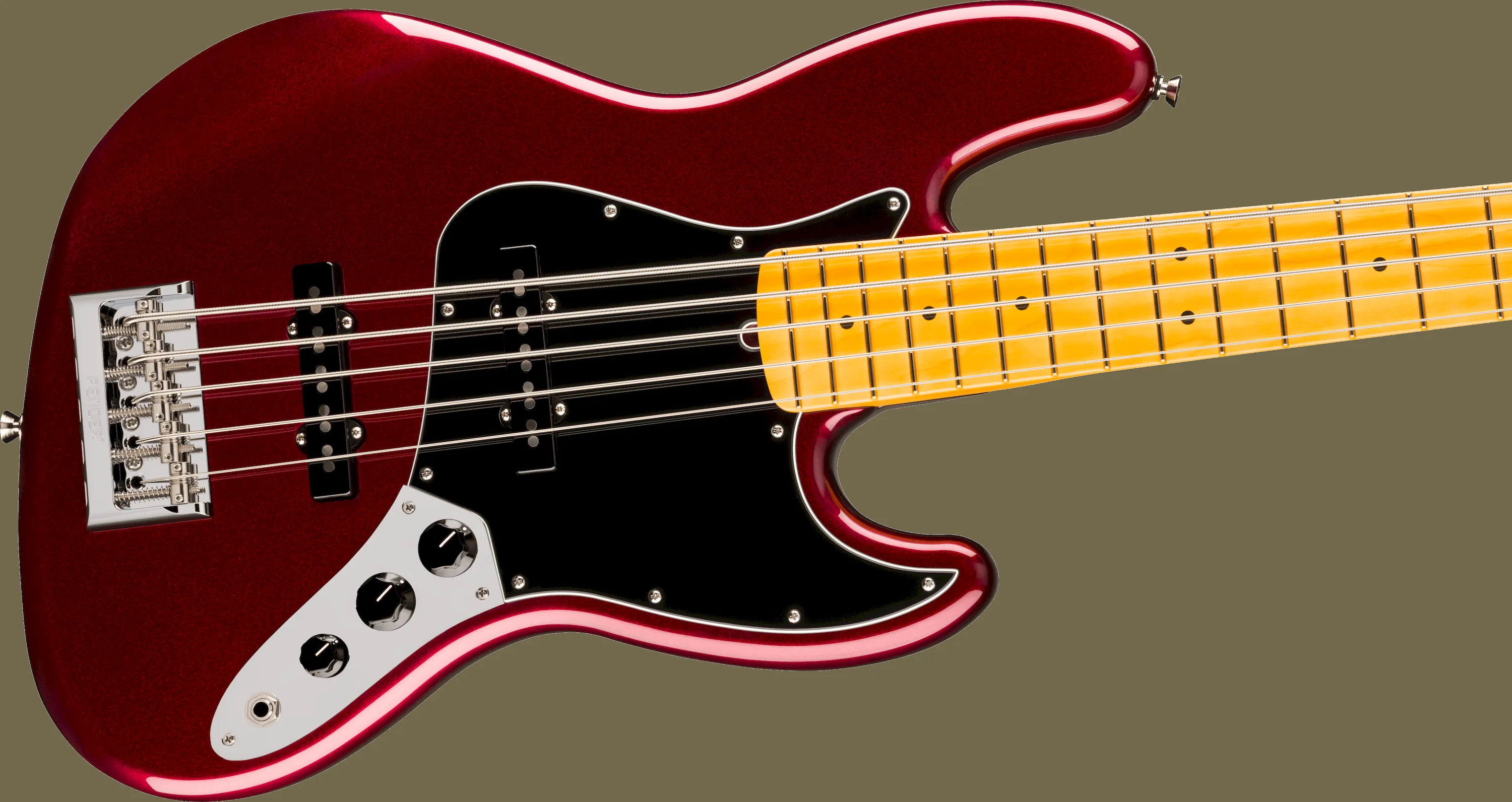 Fender American Professional Jazz Bass V Oxblood/MN – Bild 3
