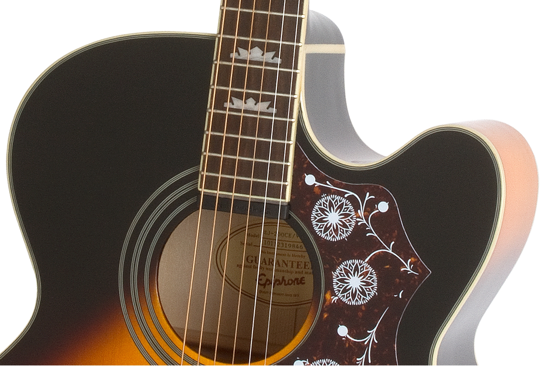 Epiphone J-200 EC Studio Vintage Sunburst – Bild 3