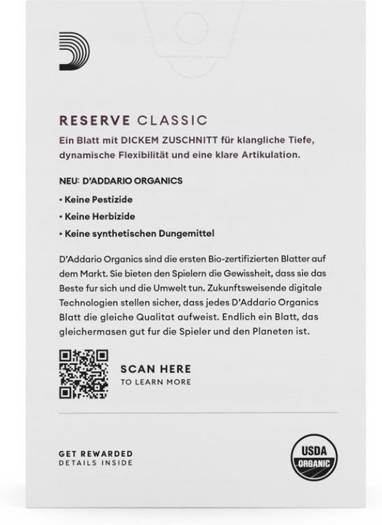 DAddario Woodwinds Organic Reserve Classic D-CLAR 1.5 – Bild 3