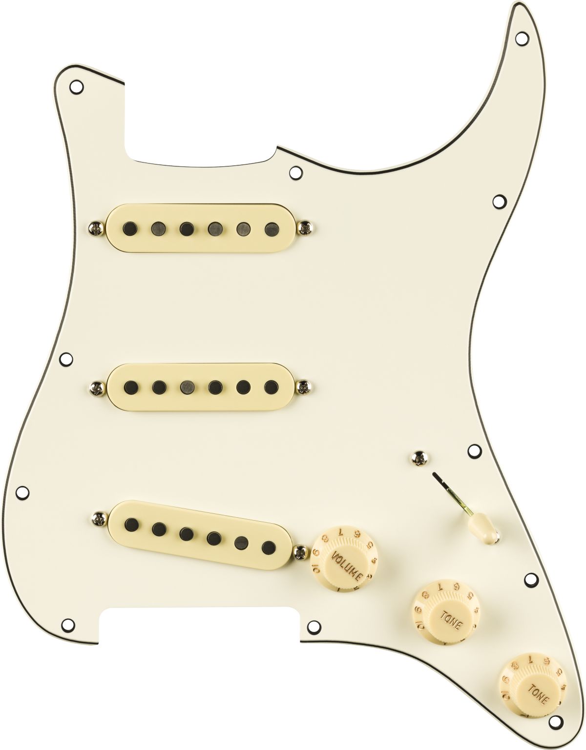 Fender Pre-Wired Strat Pickguard Pure Vintage 59 Pickups Parchment PG 11-Hole