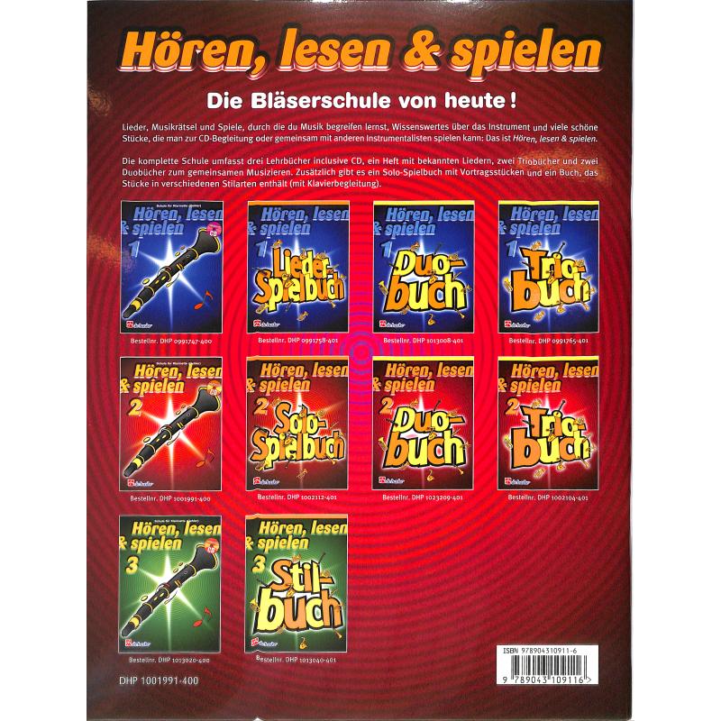 Hören, Lesen & Spielen Schule 2  Klarinette