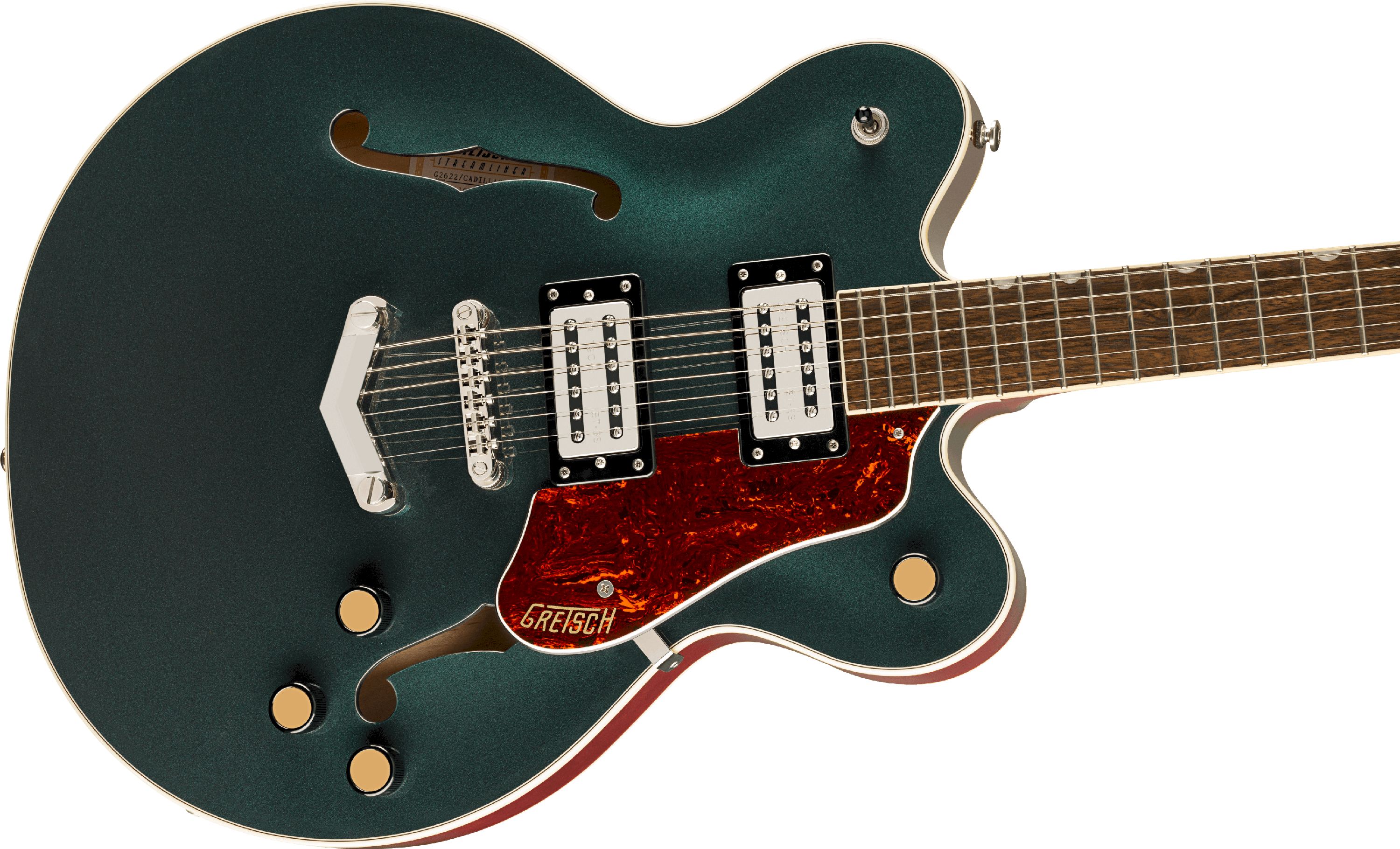 Gretsch G2622 Streamliner Center-Block Double Cutaway V-Stoptail Cadillac Green