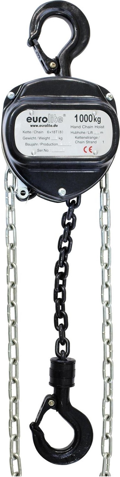 Eurolite chain hoist 6M/1.0T black Eurolite chain hoist 6M/1.0T black