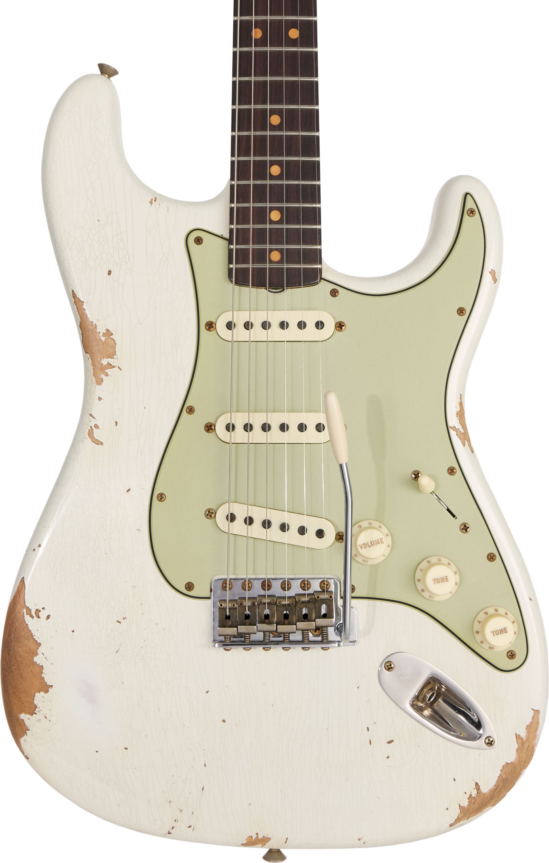 Fender Custom Shop 1964 L-Series Stratocaster Heavy Relic Aged Olympic White – Bild 3