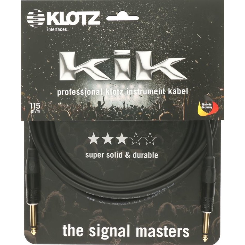 Klotz KIKKG Instrumentenkabel 1,5m schwarz