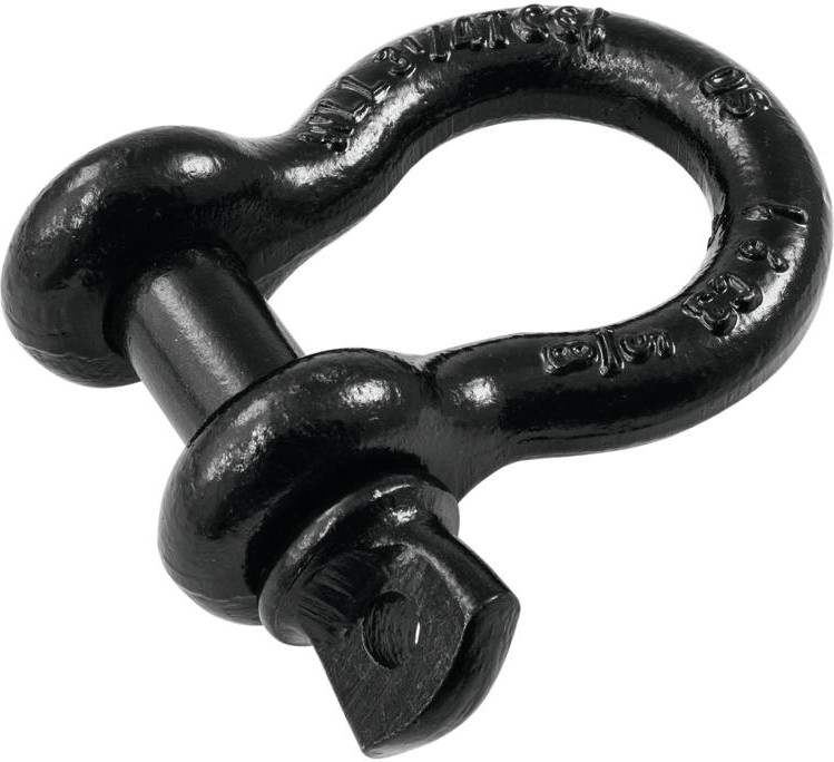 Safetex Schäkel 16mm schwarz mit Schraubbolzen