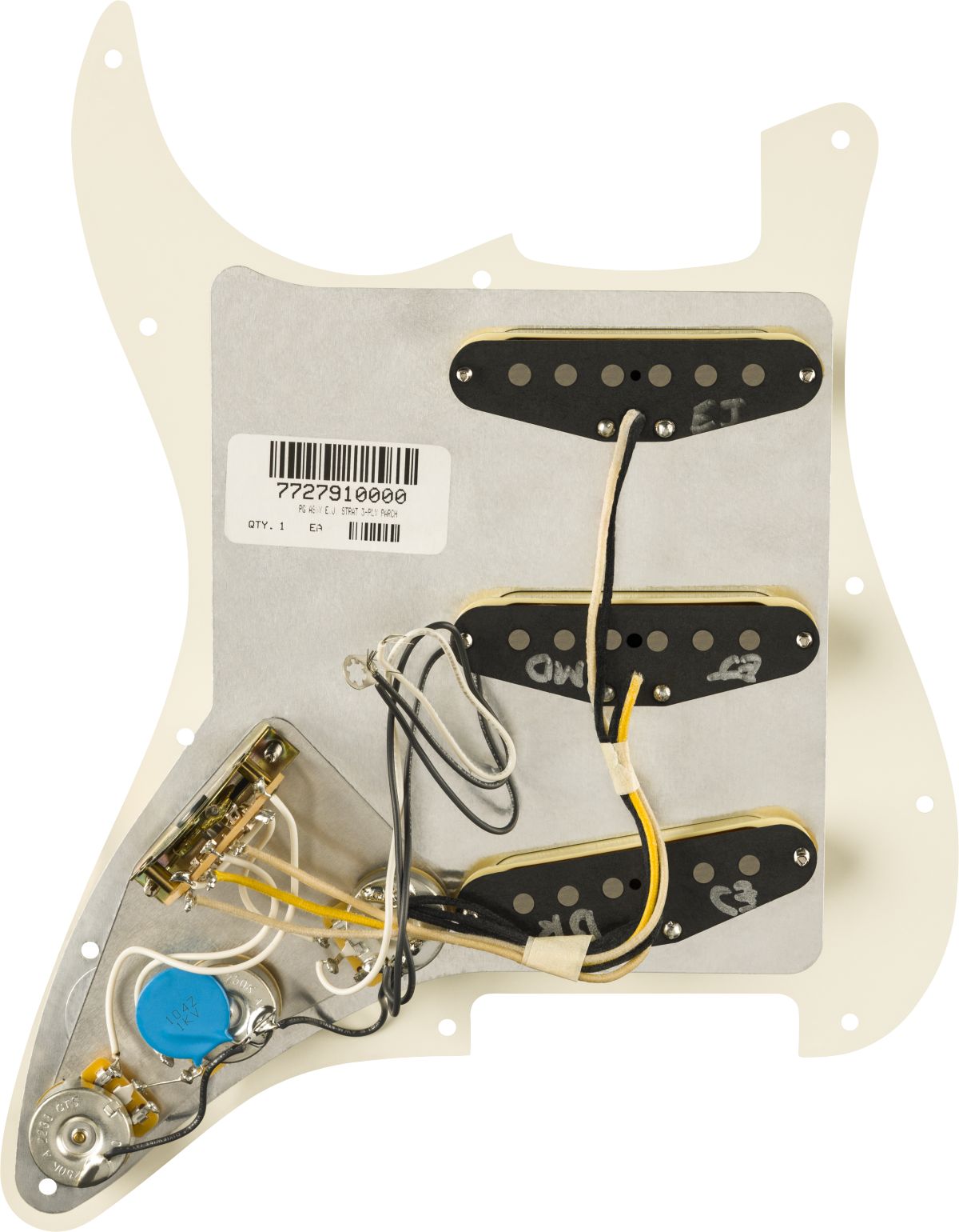 Fender Pre-Wired Strat Pickguard Eric Johnson Signature Pickups Parchment PG 11-Hole – Bild 2