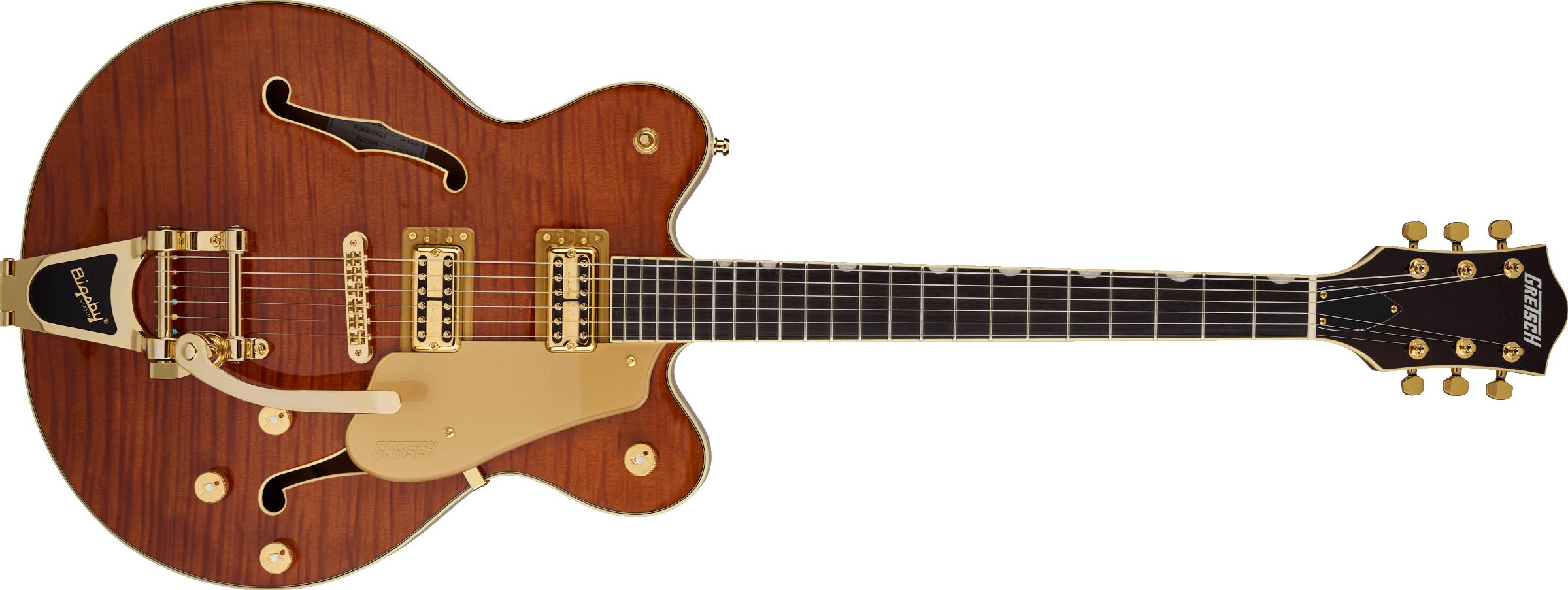 Gretsch LTD Flame Okoume Broadkaster Double-Cut w/Bigsby Roundup Orange