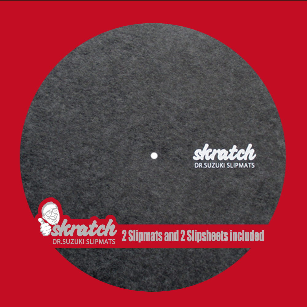 Dr.Suzuki 12" Skratch Slipmats schwarz Dr.Suzuki 12" Skratch Slipmats schwarz