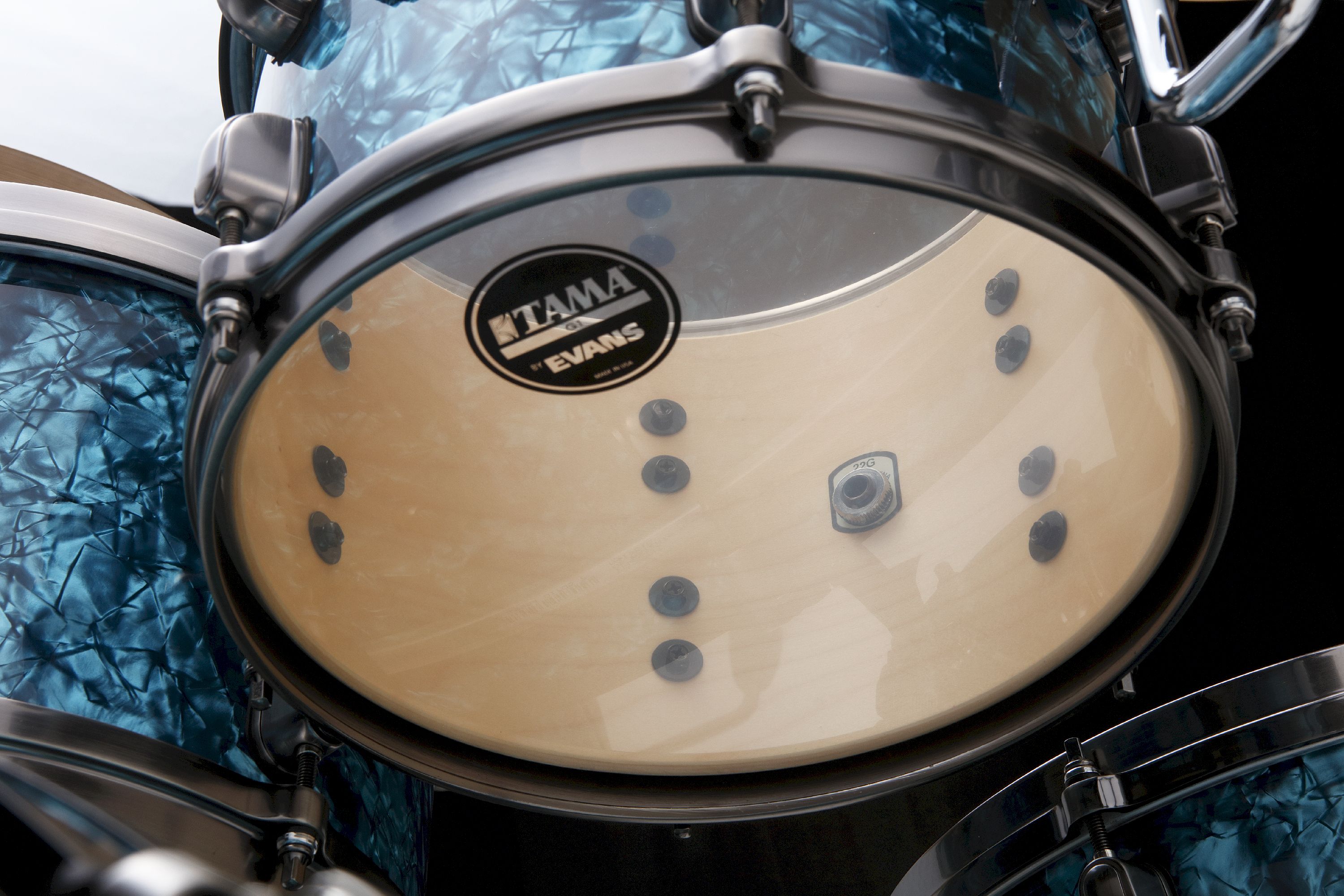 Tama MR42TZUS-TQP Starclassic Maple Shell Set 4tlg. - Turquoise Pearl/Smoked Black Nickel – Bild 5