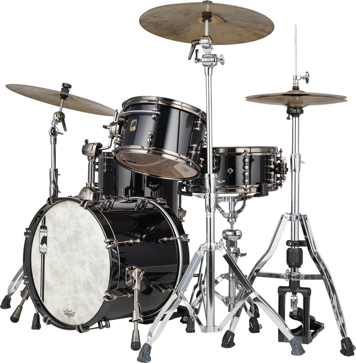 Mapex BPDLNC481XBPB Black Panther Cherry Bomb Jazz Shellset - Piano Black